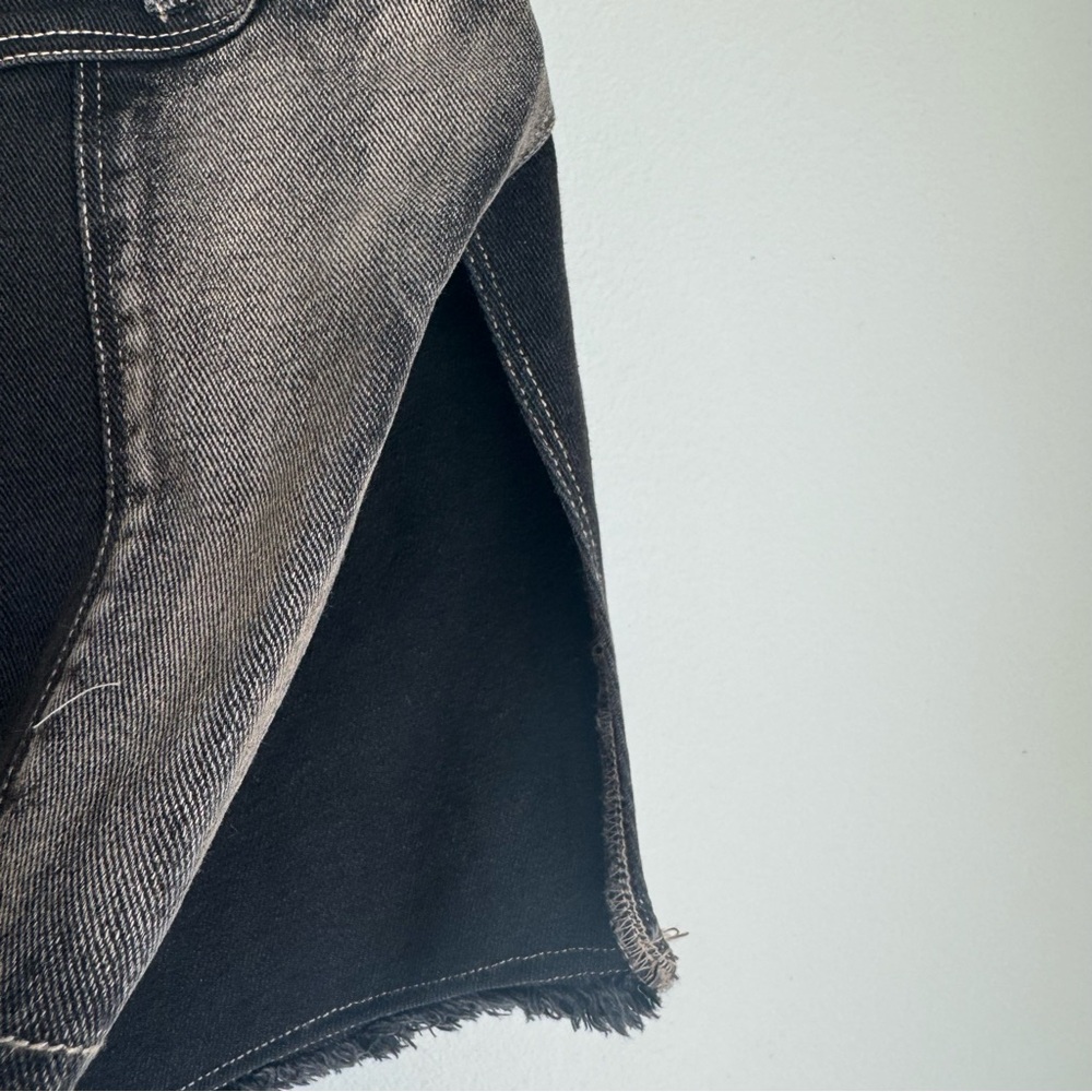 Outcast Black Wynn Denim Mini Skirt with Buckle Details and One Pocket NWT - Picture 7 of 15